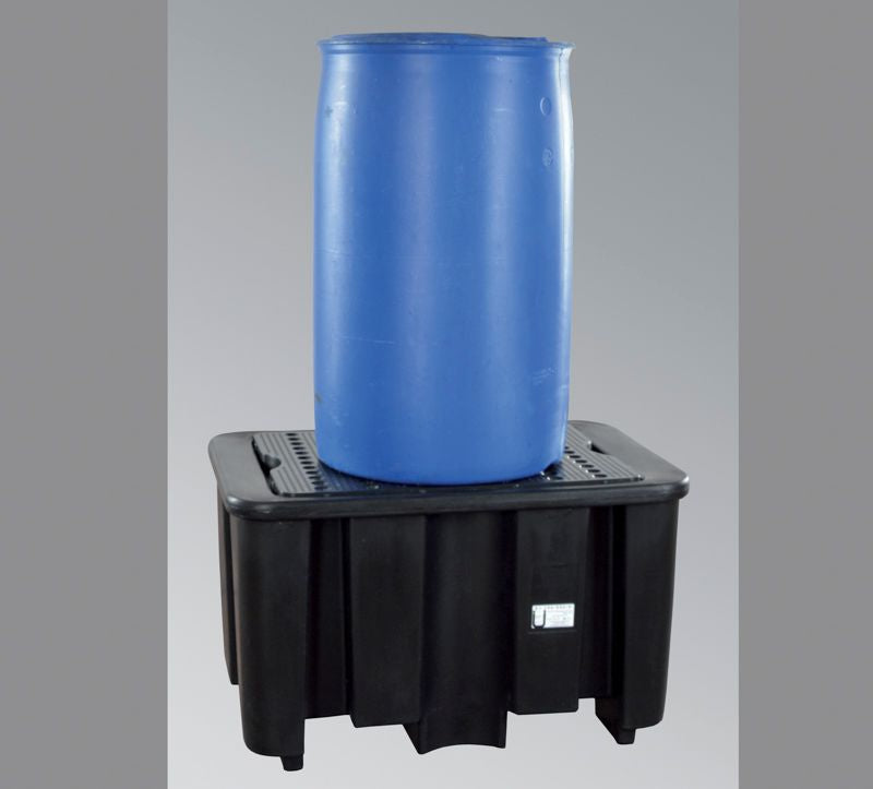 1 x 200 liters Opsamlingskar - Plast - PE gitterrist